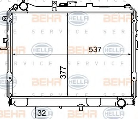 HELLA Engine radiator 8MK 376 727-681 8MK 376 727-681 HELLA radiator MAZDA 121