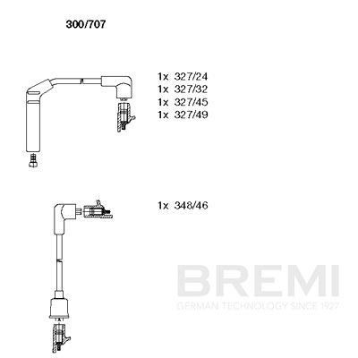 BREMI Kit cavi candele 300/707 300/707 Cavi candele HYUNDAI ELANTRA BREMI costo