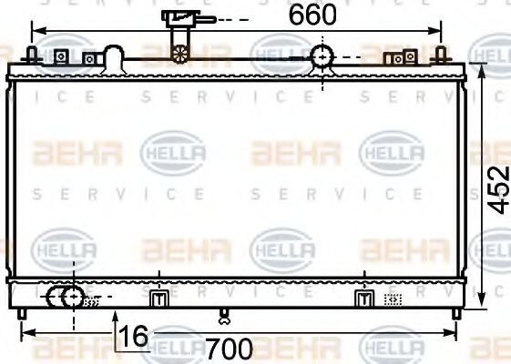 HELLA Chladič motora 8MK 376 750-281 Chladič motora HELLA Mazda MX-5 8MK 376 750-281