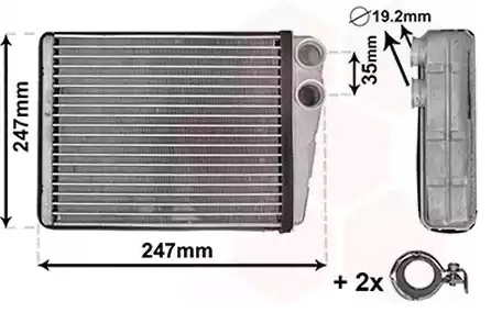 VAN WEZEL Heater matrix 30006673 VAN WEZEL 30006673 Mercedes W251 heater matrix price