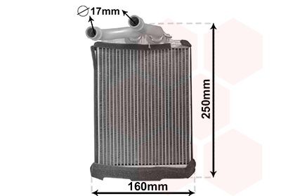 VAN WEZEL Radiateur de chauffage 30006680 Mercedes-Benz Classe A Radiateur de chauffage VAN WEZEL 30006680