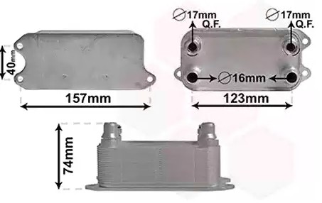 VAN WEZEL Oliekoeler 30013702 Chrysler 300 Oliekoeler VAN WEZEL 30013702