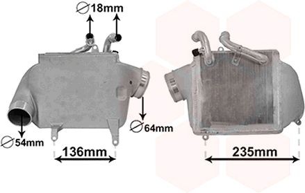 VAN WEZEL Intercooler 30014702 Mercedes-Benz Série 123 Radiateur de turbo VAN WEZEL 30014702