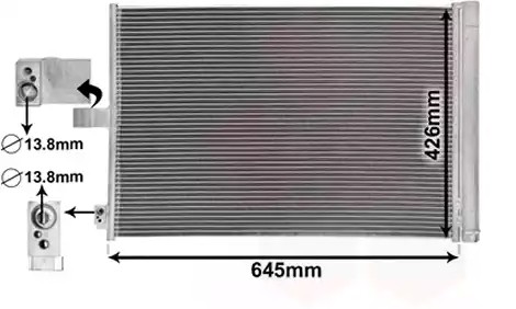 VAN WEZEL Condensador, ar condicionado 30015702 Condensador ac VAN WEZEL Mercedes-Benz SPRINTER 30015702