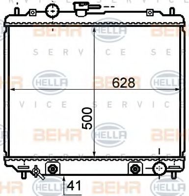 HELLA Engine radiator 8MK 376 770-161 8MK 376 770-161 HELLA radiator for MITSUBISHI L400