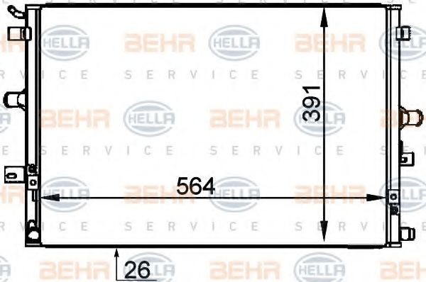 HELLA Intercooler 8ML 376 765-081 CHEVROLET G20 HELLA turbo intercooler 8ML376765081
