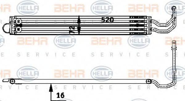 HELLA Oliekøler, styretøj 8MO 376 726-341 Oliekøler, styretøj HELLA Mazda CX-3 8MO 376 726-341