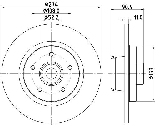 HELLA Oliekøler, motorolie 8MO 376 756-731 Olieradiator HELLA Mercedes-Benz CITAN 8MO 376 756-731
