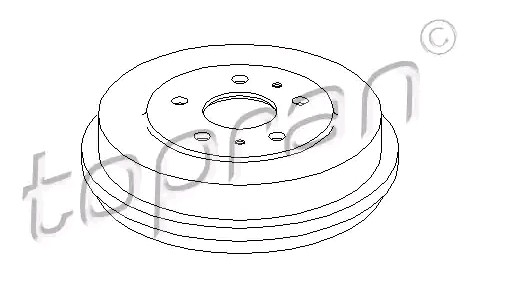 TOPRAN Brake drum 302 472 FORD TOPRAN drum brake 302 472