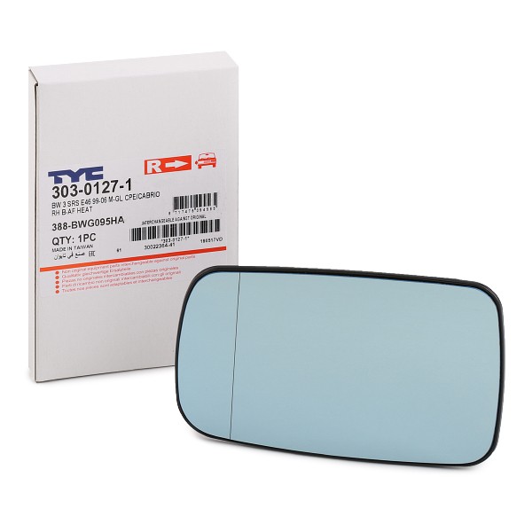 TYC Miroir de rétroviseur 303-0127-1 303-0127-1 TYC Vitre de rétroviseur BMW pas cher