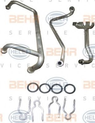 HELLA Rohrleitung, Wärmetauscher 8MY 376 744-621 8MY 376 744-621 Wärmetauscher LAND ROVER 88/109 HELLA kaufen