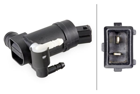 HELLA Water Pump, window cleaning 8TW 010 958-001 Ford TRANSIT HELLA windscreen washer pump 8TW010958001