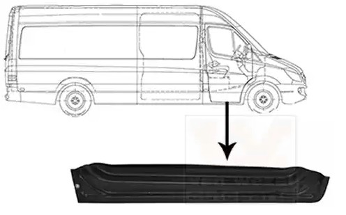 VAN WEZEL Tür, Karosserie 3077272 VAN WEZEL 3077272 VW CRAFTER 30-50 Pritsche/Fahrgestell (2F_) Türen