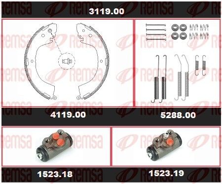 REMSA Bremsensatz, Trommelbremse 3119.00 3119.00 REMSA Bremsensatz, Trommelbremse Mitsubishi Pajero 2 Kosten