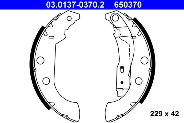 ATE Bromsbacksats 03.0137-0370.2 03.0137-0370.2 ATE bromsbackar Peugeot 607