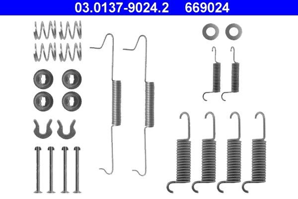 ATE Monteringssats, bromsbackar 03.0137-9024.2 ATE 03.0137-9024.2 Monteringssats bromsbackar MAZDA 929 original