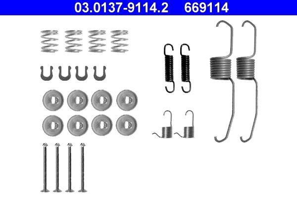 ATE Accessory Kit, brake shoes 03.0137-9114.2 TOYOTA CROWN ATE brake shoe fitting kit 03013791142