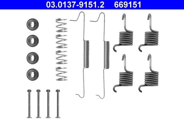 ATE Monteringssats, bromsbackar 03.0137-9151.2 ATE 03.0137-9151.2 Monteringssats bromsbackar VW LT 35 Skåpbil original