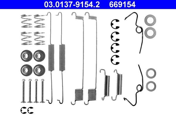 ATE Accessory Kit, brake shoes 03.0137-9154.2 FORD B-MAX ATE brake shoe fitting kit 03013791542