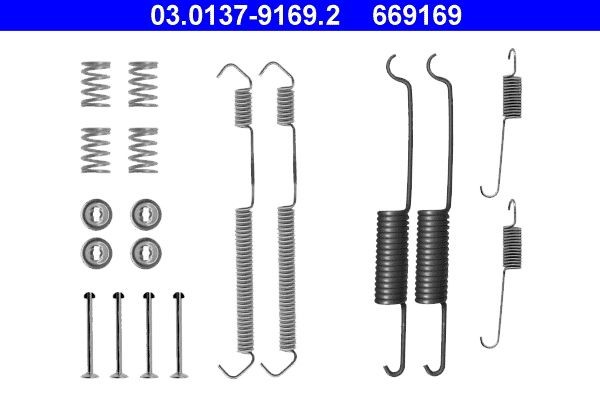 ATE Lisakomplekt, Piduriklotsid 03.0137-9169.2 Lisakomplekt piduriklotsid ATE Peugeot BOXER 03.0137-9169.2