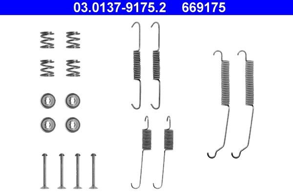 ATE Monteringssats, bromsbackar 03.0137-9175.2 03.0137-9175.2 ATE monteringssats bromsbackar Peugeot 205