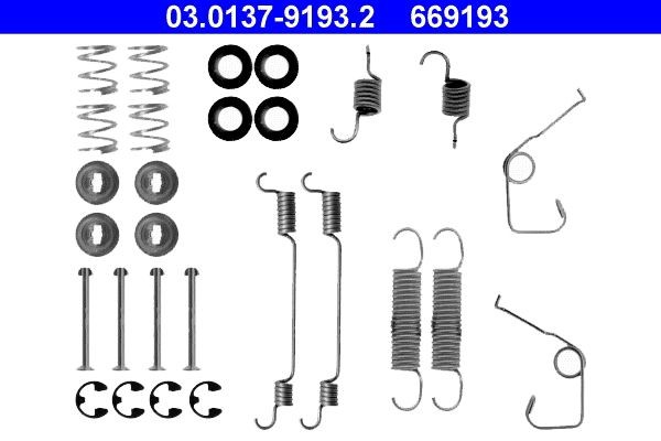 ATE Toebehoren, remschoen 03.0137-9193.2 Ford TRANSIT Rem montageset ATE 03.0137-9193.2