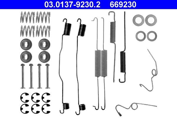 ATE Accessory Kit, brake shoes 03.0137-9230.2 03.0137-9230.2 ATE brake shoe fitting kit for FORD B-MAX