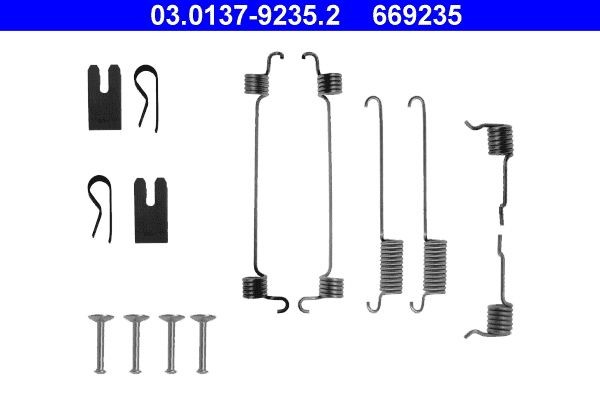 ATE Toebehoren, remschoen 03.0137-9235.2 Ford TRANSIT Rem montageset ATE 03.0137-9235.2