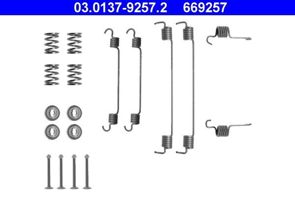 ATE Monteringssats, bromsbackar 03.0137-9257.2 03.0137-9257.2 ATE monteringssats bromsbackar MITSUBISHI PAJERO SPORT