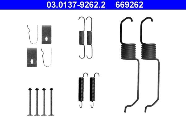 ATE Toebehoren, remschoen 03.0137-9262.2 Rem montageset ATE TRANSIT 03.0137-9262.2 goedkoop