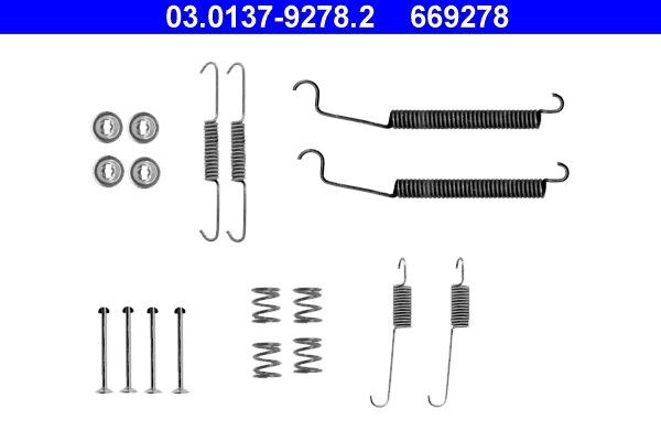 ATE Monteringssats, bromsbackar 03.0137-9278.2 ATE 03.0137-9278.2 Monteringssats bromsbackar Peugeot 206 Sedan