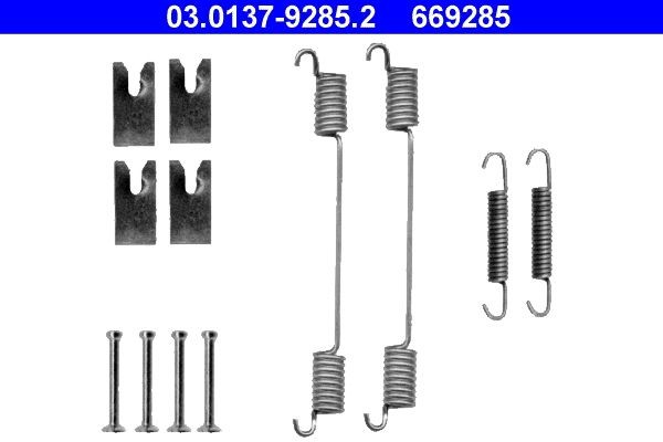 ATE Kit accessori, Ganasce freno 03.0137-9285.2 ATE 03.0137-9285.2 costo Kit di accessori per ganasce freno HYUNDAI PORTER