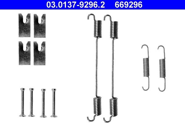 ATE Monteringssats, bromsbackar 03.0137-9296.2 03.0137-9296.2 ATE monteringssats bromsbackar Fiat MAREA