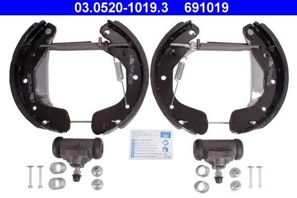 ATE Jogo de travões, travões de tambor 03.0520-1019.3 03.0520-1019.3 Original TopKit Jogo de travões, travões de tambor CHEVROLET KALOS ATE