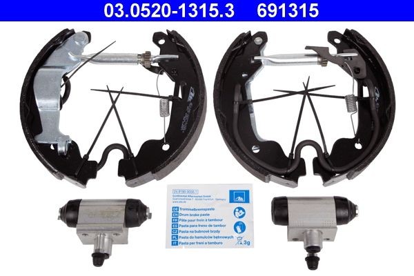 ATE Bremsesæt, trommelbremser 03.0520-1315.3 Bremsesæt, trommelbremser ATE ZAFIRA 03.0520-1315.3 billig