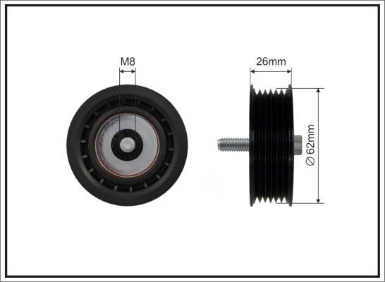 CAFFARO Galoppino guidacinghia, cinghia Poly-V 317-00 Galoppino Kia MG 317-00 CAFFARO