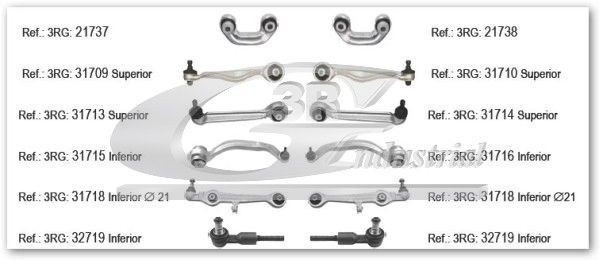 3RG Kit braccio oscillante, Sospensione ruota 31772 31772 Braccetti 3RG SKODA OCTAVIA costo