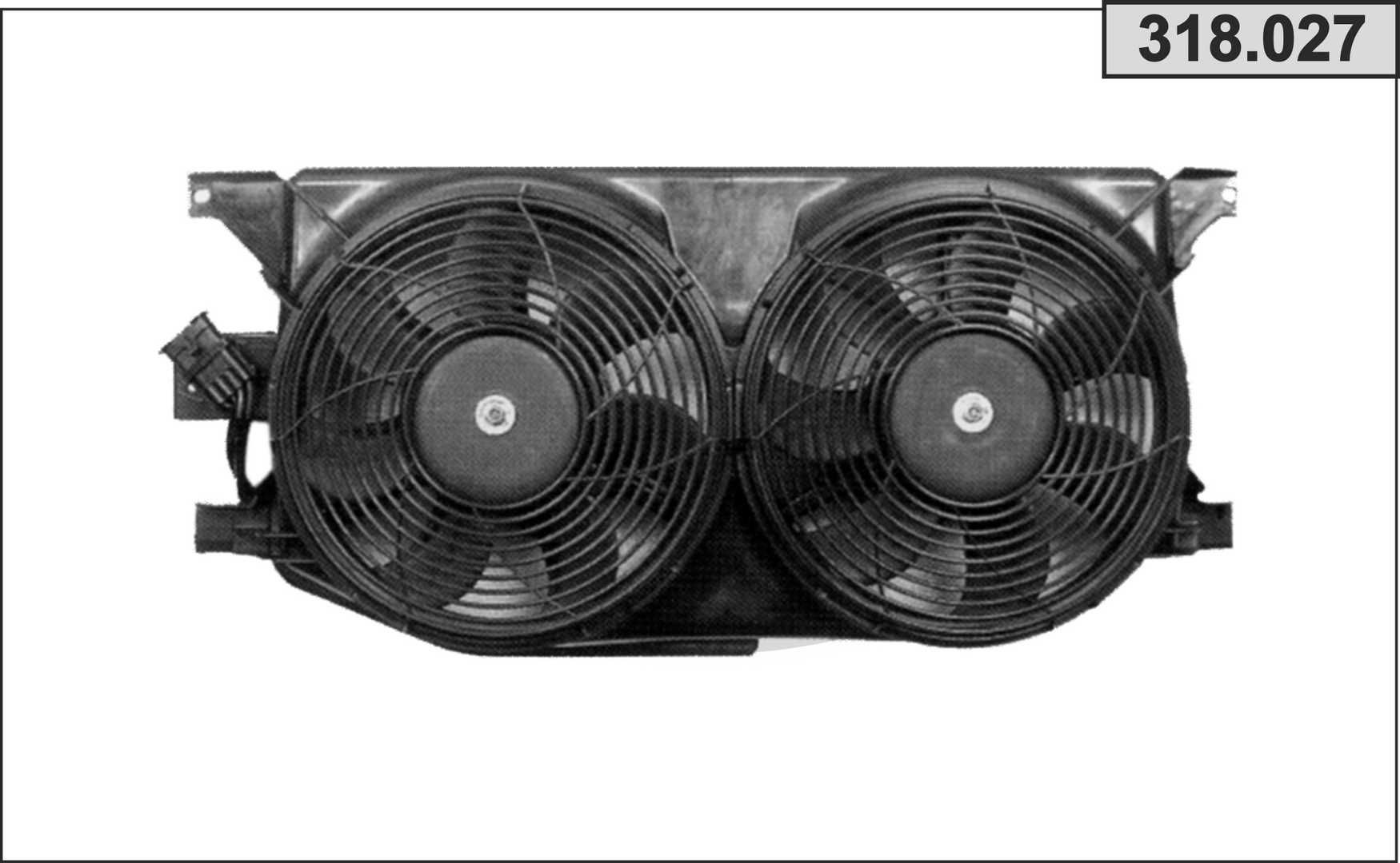 AHE Kühlerlüfter 318.027 Mercedes-Benz W163 Kühlerventilator 318.027 AHE