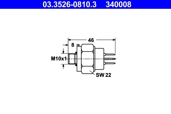 ATE Remlichtschakelaar 03.3526-0810.3 Mercedes-Benz SLK Remlichtschakelaar ATE 03.3526-0810.3