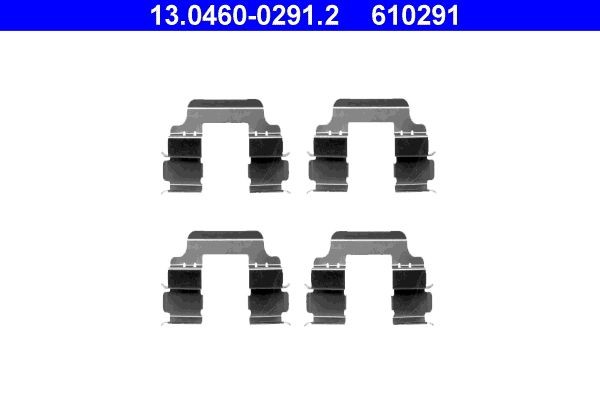 ATE Monteringssett, bremseklosser 13.0460-0291.2 13.0460-0291.2 Tibehørsett, skivebremse belegg NISSAN NOTE ATE