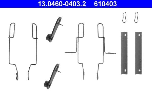 ATE Kit d'accessoires, plaquette de frein à disque 13.0460-0403.2 ATE 13.0460-0403.2 Kit d'accessoires, plaquette de frein à disque Nissan QASHQAI d'origine