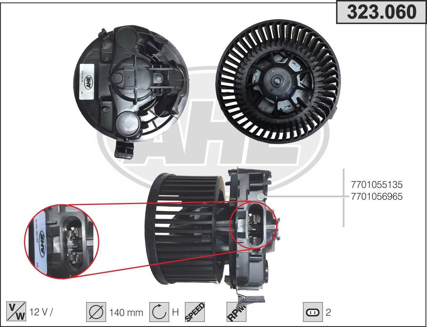 AHE Kjølevifte 323.060 AHE Radiatorvifte RENAULT 323.060