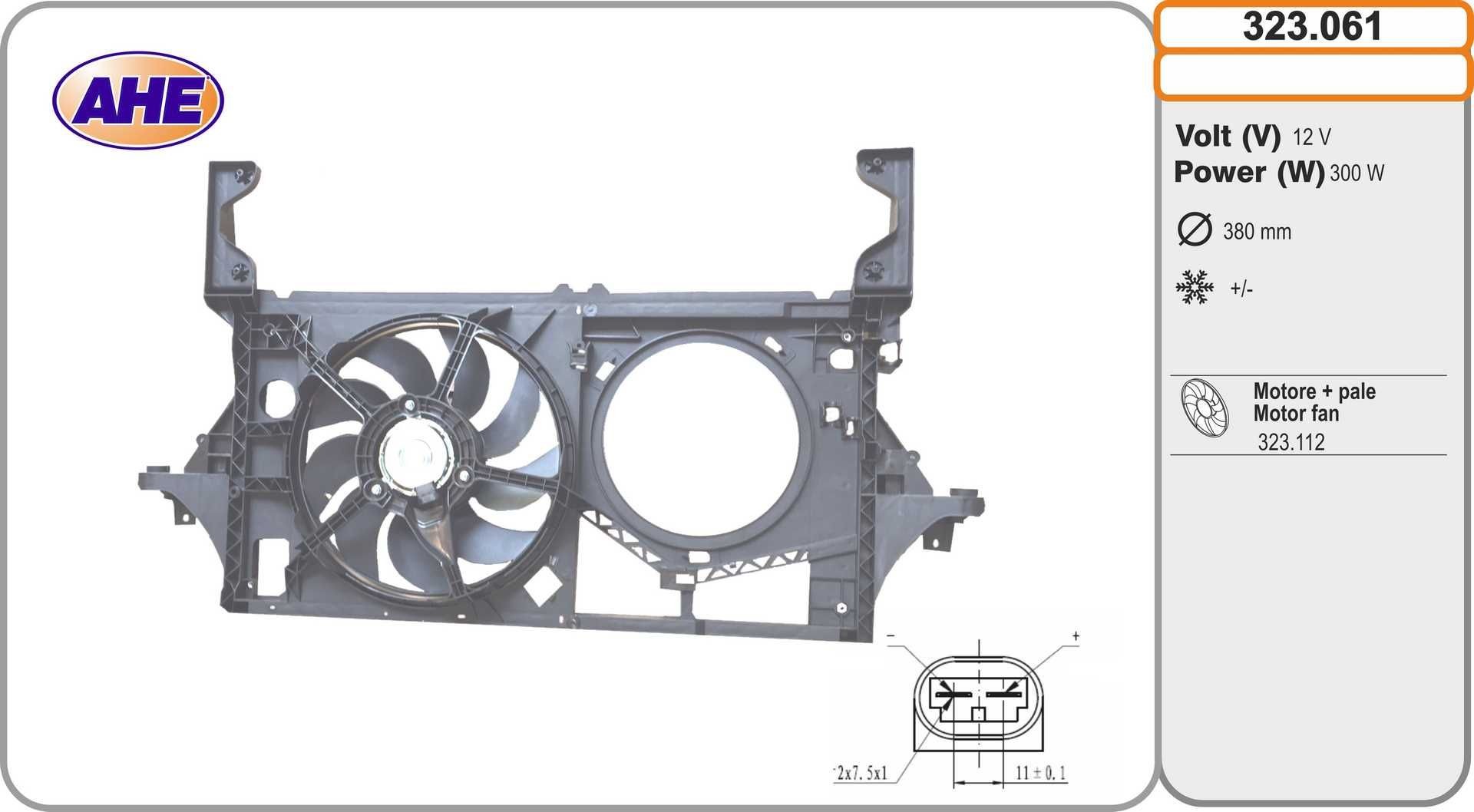 AHE Koelventilator 323.061 Motor ventilator RENAULT AHE 323.061