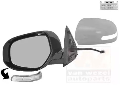 VAN WEZEL Sidespeil 3274807 VAN WEZEL 3274807 Sidespeil