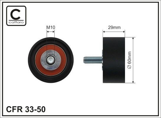 CAFFARO Styrrulle till kuggrem 33-50 CAFFARO 33-50 Styrrulle, kuggrem Porsche 911 Coupe original