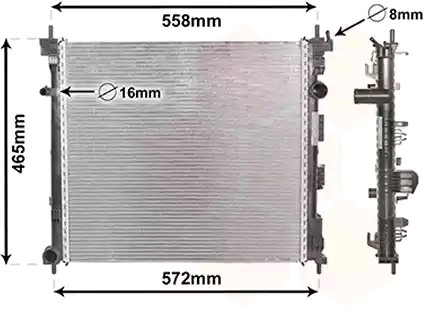 Radiateur VAN WEZEL 33002425 VAN WEZEL 33002425: Radiateur, koelvloeistof Nissan NV200 2013