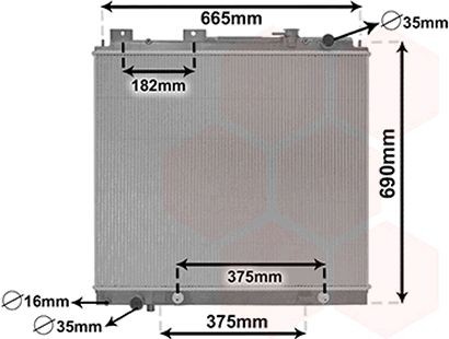 VAN WEZEL Radiateur du moteur 33002430 VAN WEZEL 33002430 Radiateur liquide de refroidissement Navara D40 pas cher
