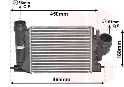 VAN WEZEL Ιντερκούλερ 33014701 Ιντερκούλερ VAN WEZEL Nissan 100 NX 33014701