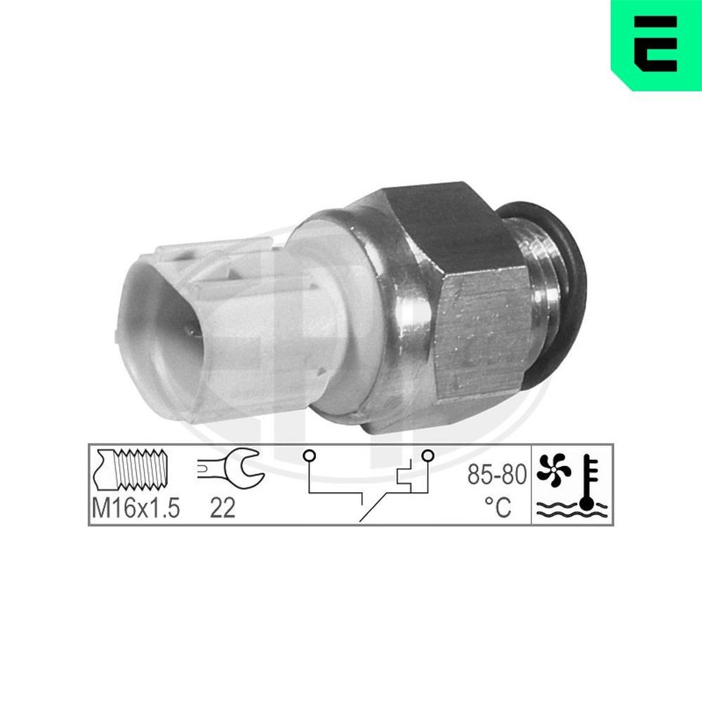 ERA Teplotný spínač ventilátora chladenia 330191 ERA 370006 Teplotný spínač ventilátora chladenia 330191