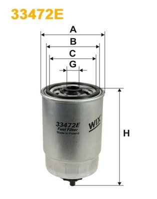 WIX FILTERS Drivstoffilter 33472E WIX FILTERS 33472E Filtrere Frontera Mk1 (A) SUV (U92) 1992